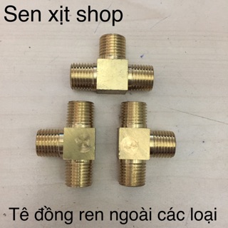 Tê Đồng Ren Ngoài 17,21 DÀY ĐẸP (tê thau răng ngoài) - Sen xịt shop