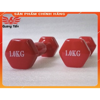Tạ tay cao su cao cấp 1 kg Đỏ (giá 1 chiếc)
