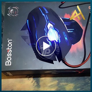 Chuột Máy Tính Laptop Mouse Chơi Game BOSSTON X11 Đèn LED - Chuột Gaming Có Dây Chuyên Game
