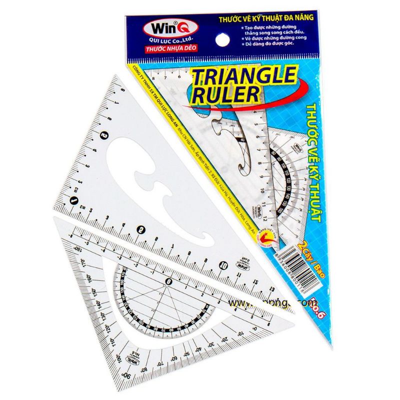 Thước nhựa Eke Winq No.06 (Bộ 2 thước eke)