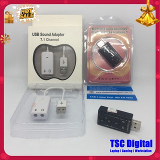 Card âm thanh 3D USB Taiwan 7.1 - USB Sound Adapter cho laptop, PC 7.1 Channel