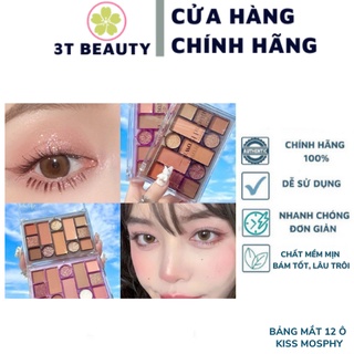 Bảng mắt 12 ô Kiss Mosphy mix nhũ mịn lì
