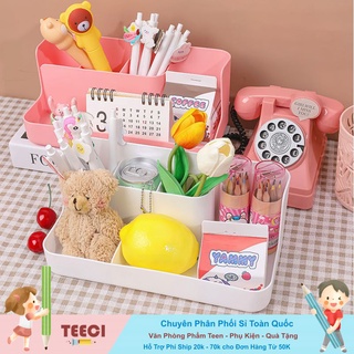 <Video Review> Khay Kệ Nhựa Đựng Mỹ Phẩm/ Bút Phụ Kiện Học Tập Đa Năng Hai Tầng 26.2cm*13cm*10cm T673