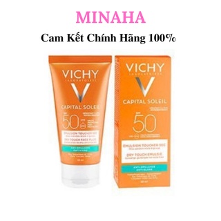 Kem chống nắng không màu không gây nhờn rít Vichy Capital Soleil Mattifying Dry Touch Face Fluid SPF50 UVB+UVA 50ml