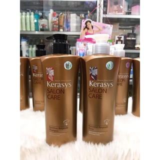 (Mẫu Mới 2019 600ml) Dầu gội - xả phục hồi tóc hư tổn nặng Kerasys Salon Care Hàn Quốc
