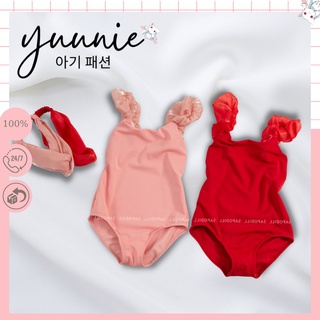 Đồ bơi cho bé gái liền thân kèm chiếc băng đô xinh, chất thun bơi co giãn chống nắng tốt cho bé