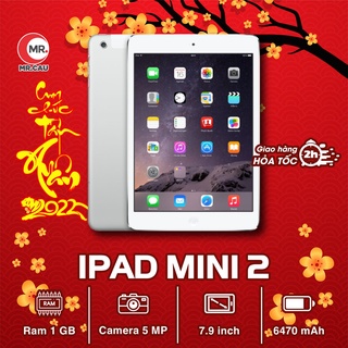 Máy tính bảng lPAD MINI 2 HỌC GOOGLE MEET ZO0M TỐT Chính hãng 16GB 32GB Màn hình 7.9 Inch HD - TẶNG: Bộ Sạc 12W MRCAU