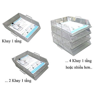 Khay tài liệu hồ sơ 1 tầng bằng sắt HY63574.