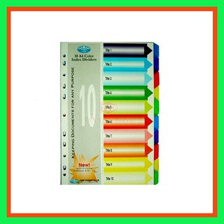 [Bán Sỉ]-Bìa Phân Trang Nhựa 10 Số-VPP Thanh Tú