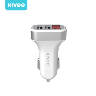 Bộ sạc ô tô KIVEEMàn hình kỹ thuật số màn hình LED 2.1a cổng ra kép