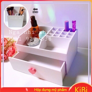 Kệ mỹ phẩm trắng núm trái tim chất lượng