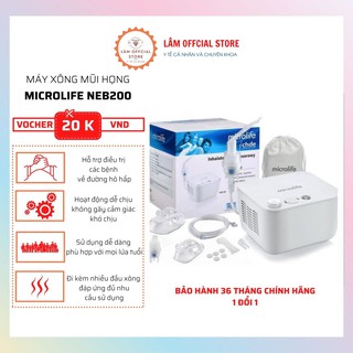 Máy xông mũi họng, xong khí dung siêu âm MICROLIFE NEB200 bảo hành 36 tháng MXDNEB