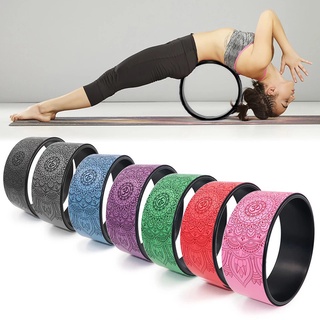 Vòng tập Yoga bọc cao su Pu chống trơn trượt khung nhựa ABS in hoa văn cao cấp