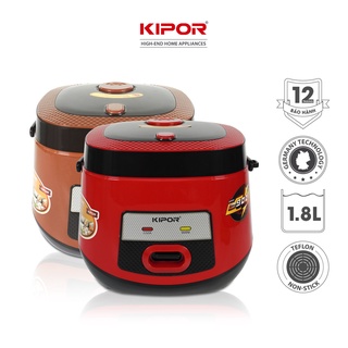 Nồi cơm điện KIPOR KP-N86918-1.8L-Lớp chống dính TEFLON cao cấp, lòng nồi niêu dày 3mm 1kg-Bảo hành tại nhà 12 tháng