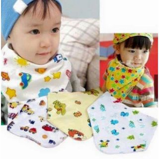 Combo 10 yếm tam giác cúc bấm cho bé