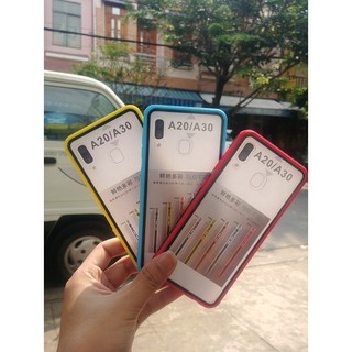 [ FREESHIP ] Ốp lưng Samsung A30/ Samsung A20, Ốp lưng trong suốt viền màu siêu hot