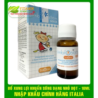 BUONA SIMBIOSISTEM BỔ XUNG LỢI KHUẨN SỐNG DẠNG NHỎ GIỌT CHO BÉ 10ML | NHẬP KHẨU CHÍNH HÃNG ITALIA