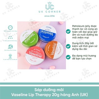 Sáp dưỡng môi Vaseline Lip Therapy 20g hàng Anh (UK)