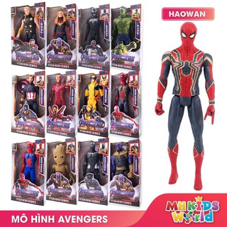 Đồ chơi mô hình 12 nhân vật siêu anh hùng Avengers có nhạc và đèn