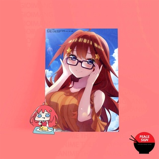 (NHIỀU MẪU) Tấm postER giấy 260gsm NAKANO ITSUKI - Gotoubun no Hanayome NHÀ CÓ NĂM NÀNG DÂU