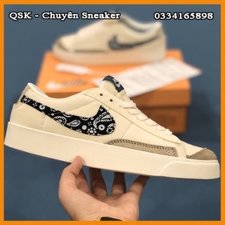 Giày Sneaker Blazer Low Thổ Cẩm Fullbox, Giày thể thao blazer cổ thấp cổ tròn, lót xanh đi cực kì êm hot 2021
