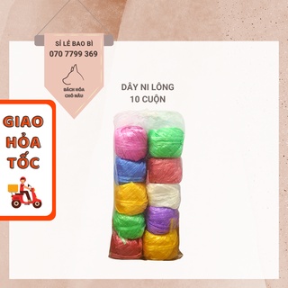 10 Cuộn Dây Ni Lông Cột Hàng Đủ Màu/ Trắng/ Đen Tiện Lợi cho Shop [ Siêu Rẻ]