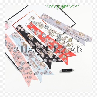 Khăn quấn túi xách thời trang nữ hoa văn cổ điển - Khăn turban