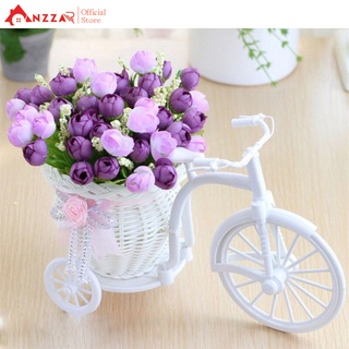 Giỏ hoa hồng nhí gắn xe đạp nhựa trang trí bàn làm việc, kệ tủ, decor nội thất xinh xắn Anzzar XDH-01