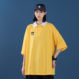 Áo Thun Polo Nam Nữ Có Cổ Đẹp In Chữ Hình Form Rộng Unisex Mềm Mát TTQ0058