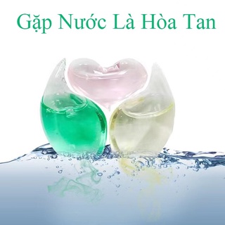 Viên giặt xả quần áo sạch thơm gặp nước là hòa tan bong bóng thấp và dễ rửa 3 trong 1