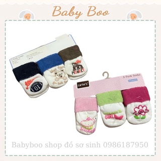 Bao tay len sơ sinh 0-6m set 3 đôi [ babyboo]