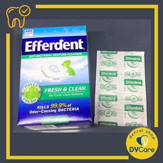 6 viên sủi ngâm răng hàm giả Efferdent, vệ sinh hàm giả, khay chỉnh nha, khí cụ duy trì  [dvcareshop]