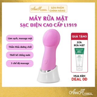 Máy Rửa Mặt Mini Máy Mát Xa Mặt Cầm Tay, Mát Xa Mắt, Đẩy Tinh Chất Nóng Lạnh Cao Cấp Sạc Điện L1919 Giúp Sạch Sâu Da