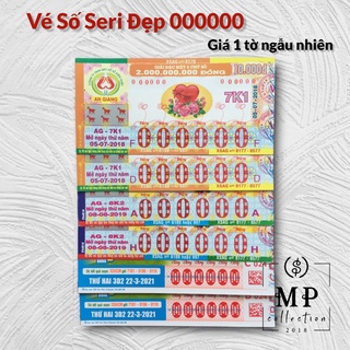 Vé Số Việt Nam Seri Đẹp full 000000 Các Tỉnh [Vé Số Xưa Sưu Tầm].