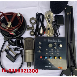 COMBO THU ÂM LIVESTREAM MIC TAKSTAR SM8BCARD ICON UPOD NANO BH 12 tháng