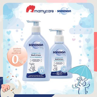 Sữa tắm gội dịu nhẹ Sanosan chiết xuất olive hữu cơ cho bé - MAMYCARE