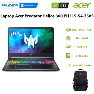 [ELBAU7 giảm 7%] Laptop Acer Predator Helios 300 (PH315-54-758S) i7-11800H |GeForce RTX™ 3050Ti 4GB