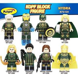 Minifigures Marvel DC Phiên Bản Hydra Các Nhân Vật Iron Man Stan Lee Captian Thor Mẫu Mới KF6109