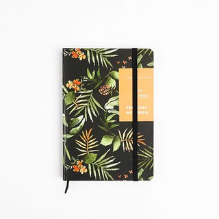 Sổ tay Crabit Tropical lá dứa đen - kẻ ngang