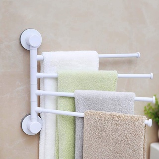 Kệ treo khăn nhà tắm đa năng, giá kệ inox 4 thanh xoay 180 tiện lợi