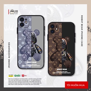 Vỏ ốp iPhone Bear Brick Robot Xám chống sốc cho iPhone 6/6pl/6s/6spl/7/7pl/8/8pl/x/xs/11/12/13/pro/max - Chinchincase