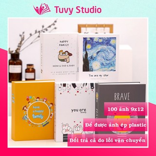 Album ảnh 9x12 đựng 100 ảnh bìa giấy cứng đẹp siêu cute để ảnh cho con, ảnh gia đình, làm quà tặng sẵn tại Tú Vy Studio