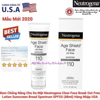 Kem Chống Nắng Neutrogena Age Shield Face Oil free lotion SPF 110 (88ml)