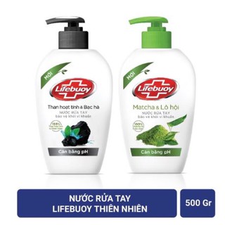 Nước rửa tay Lifebuoy than hoạt tính/matcha (450g)