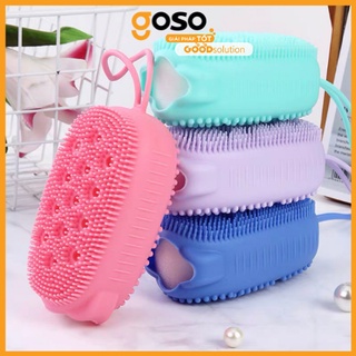 [GOSO] Bông Tắm Silicon Có Gai, BÔNG TẮM CHUỘT Massage, Tạo Bọt Gai Mềm Tẩy Tế Bào Chết Hiệu Quả