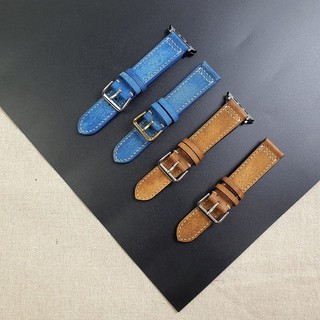 Dây đồng hồ da bò Handmade AL103LEA, Dây Apple Watch (Kèm hộp + phụ kiện) - 100% da bò thật, Bảo hành 3 năm