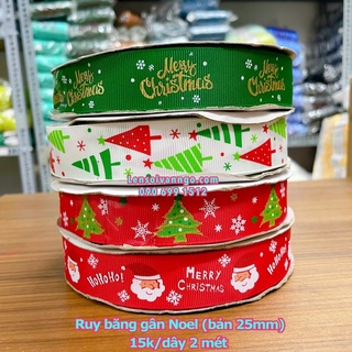 2 mét Ruy băng Noel (bản 2.5cm)