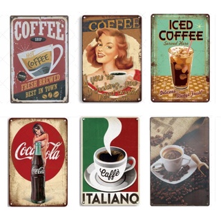 20x30cm Tranh thiếc Cafe trang trí quán ấn tượng, decor phá cách (phần 2)