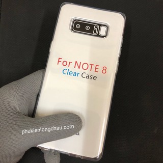 Ốp Lưng Samsung Note 8 Dẻo Trong Lâu Ố Vàng