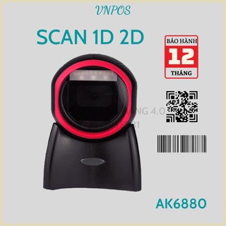 [NHẬP MÃ THIE9 GIẢM 8%] Máy Quét mã vạch tự động đa tia để bàn - AK6880 Dùng cho cửa hàng, siêu thị, shop, tạp hóa